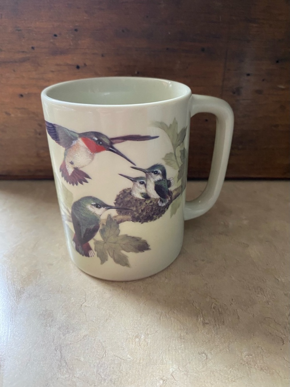 Vintage 1980s Otagiri  Hummingbirds Nest Coffee Mug Cottagecore Granny Decor